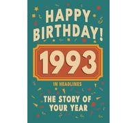 Happy Birthday! 1993: A Year in Headlines - Nostalgic 1993 History Book with Authentic News and Memories - Perfect Birthday or Anniversary Gift (Happy ... in Headlines (Birthday History Book Series))
