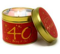 Happy Birthday 40 - Scented Tin Candle