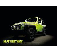 Happy Birthday 4WD Jeep Greeting Card PT272