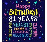 Happy Birthday 81 Years: Guest Book for 81st Birthday Decorations, Keepsake Memory & Birthday Gifts for men and women - 81 Years Party Guestbook with beautiful pages for Wishes and Photos of Guests