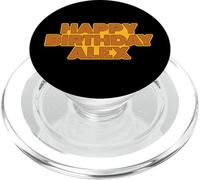 Happy Birthday Alex Personalized Name Retro Typography PopSockets PopGrip for MagSafe