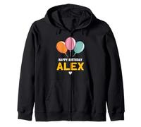 Happy Birthday Alex Zip Hoodie