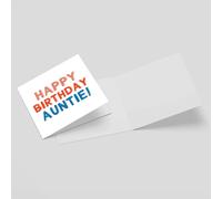 Happy Birthday Auntie Square Greetings Card (14.8cm x 14.8cm)