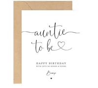 Happy Birthday Auntie to be Card from Bump with envelope, Aunt to be, Happy Birthday Auntie, Auntie to be Birthday Card, Birthday Card Bump
