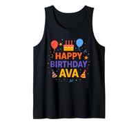 Happy Birthday Ava Personalized Name Birthday Tank Top