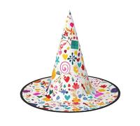 Happy Birthday Background 2 PCS Halloween Witch Hat Costume Party Hat Suitable for Stage Play Accessories