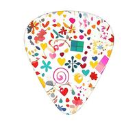 Happy Birthday Background Guitar picks 12 pieces, ABS material, smooth edges, comfortable feel, 3 optional thicknesses