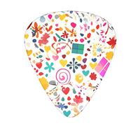 Happy Birthday Background Guitar Plectrums Classical Triangle Bass Acoustic And Electric Guitar Plectrums For Guitarists 12 Pieces