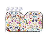 Happy Birthday Background Medium Car Windshield Sunshade - Quick Cooling in The car in Summer, Portable Storage Sunshade
