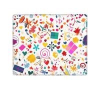 Happy Birthday Background Non-Slip Mouse Pad Seven by Nine Inch Horizontal Design for Office Gaming and Laptop Use