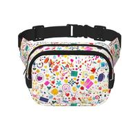 Happy Birthday Background Printed fashionable waist bag, unisex messenger bag, fashionable travel waist bag