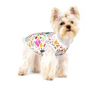 Happy Birthday Background Small Cotton Dog Vest S - Breathable, Comfortable, Stylish Apparel for Pets