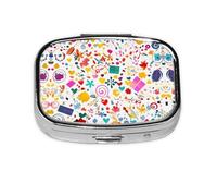 Happy Birthday Background Square mini Pill Box, Travel Pill Box, can be Put into Wallet or Pocket to Store a Variety of Small Items