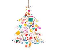 Happy Birthday Background Wooden Christmas Tree Ornaments Christmas Tree Shape 1 PC - Vintage Pendant Decorations for Holiday Home Decor
