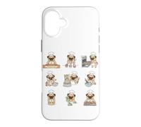 Happy Birthday Baker Pug Cake Cupcakes Chef Dog Case for iPhone 16 Plus