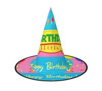 Happy Birthday Balloon 2 PCS Halloween Witch Hat Costume Party Hat Suitable for Stage Play Accessories