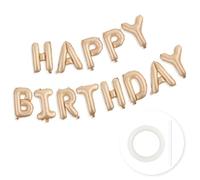 Happy Birthday Balloon Banner,16 Inch Happy Birthday Balloon Letters,Caramel Brown Aluminum Foil Letters Boho Groovy Party Decorations Party Supplies for Women Men Boys Girls