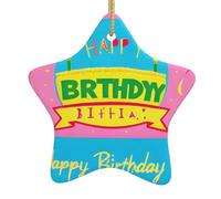 Happy Birthday Balloon Star Shaped Pendant Versatile Decoration Suitable for Shopping Malls Stores Homes