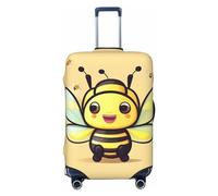 Happy Birthday Balloon Travel Luggage Cover For 18-32 Inch Luggage Washable, Scratch Resistant Luggage Cover, Yellow Bee, L