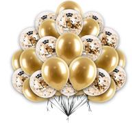 Happy Birthday Balloons 13th Birhday Balloons 12 inch Gold Age Confetti and Pearl Gold Balloon Set 13th Birthday Decoration for Boys Girls 16pcs With 10 Meter Balloon Ribbon