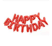Happy Birthday Banner Balloon Bunting Red 16 Inch Letters Foil