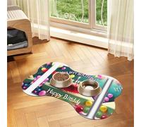 Happy Birthday Beautiful Bone Shaped Absorbent Dog Feeding Mat