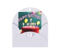 Happy Birthday Beautiful Greeting Card, 4x6 Inches, Heart-Shaped Envelope Packaging, #Suitable For All Occasions.