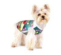 Happy Birthday Beautiful Large Stretchy Dog T-Shirts Soft Cool Sleeveless Stripe Vests Breathable Clothes for Puppy Kitty Cats Small.