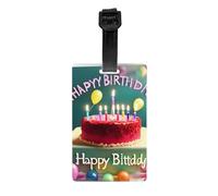 Happy Birthday Beautiful Luggage Tags, Stylish, Waterproof and Durable Luggage Identifiers, Ensure Your Travel is Safe and Orderly.