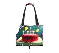 Happy Birthday Beautiful Pet Carrier Bag-Foldable Travel Tote For Small Dogs Cats, Portable Soft Sided Pet Crate With Seatbelt For Cat Puppy