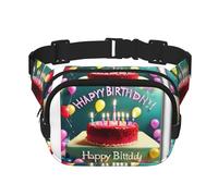 Happy Birthday Beautiful Printed fashionable waist bag, unisex messenger bag, fashionable travel waist bag