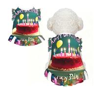 Happy Birthday Beautiful Ruffle Dog Dress Frilly Sleeveless Breathable Summer Party for Small Dogs Cats XS