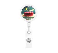 Happy Birthday Beautiful The Plastic Retractable Badge Holder is Made of ABS Material and The Rope is Nylon