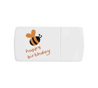 'Happy Birthday Bee' Pill Box with Tablet Splitter (PI00034320)