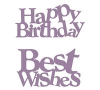 Happy Birthday,Best wishes Alphabets Dies for Card Making DIY Scrapbooking Metal Die Cuts Punch Template Moulds Arts Crafts Birthday Card Making Decor Scrapbooking Supplies Scrapbook Photo Album Decor