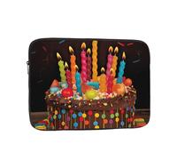 Happy Birthday Big Cake Laptop Case 12 inch, TSA Laptop Sleeve Shockproof Protective Notebook Case Water Resistant Computer Carrying Cover Briefcase Handbags Men Women Computer Bag