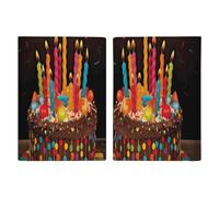 Happy Birthday Big Cake Leather Passport Holder Covers Case Minimalist Passport Sleeve Travel Wallet Passport Book Holders for Women Men, style, 20.3x13.8cm