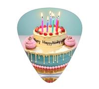 Happy Birthday Big Cake Print 12pcs Guitar Cubes for Guitar and Ukulele, Unique Guitar Gift