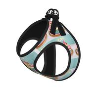 Happy Birthday Big Cake Print Reflective Pet Leash Vest For Small Dogs & Cats, Adjustable Outdoor Walking Hiking Vest