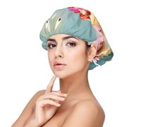 Happy Birthday Big Cake Print Sleeping caps for Women to Protect Hair, Comfortable Nightcap for Curly and Long Hair Black, Black, One size