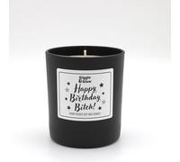 'Happy Birthday Bitch!' Funny Scented Candle 220g Black Glass