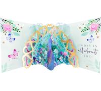 Happy Birthday Blue Beauty Peacock 3D Pop Up Birthday Card