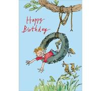 Greeting Card (WDM1478) Boy's Birthday - Quentin Blake - Boy in a Tyre Swing