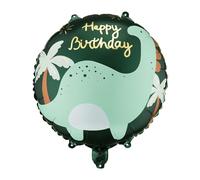 Dinosaur Birthday Balloon PartyDeco 18 Inch - Happy Birthday Dino Foil Balloon for Kids Party, Helium or Air Filled