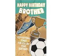 Happy Birthday Brother Football Theme With Jokes Birthday Card