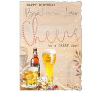 Happy Birthday Brother in Law Cheers to Great day Premium Card Out of The Blue
