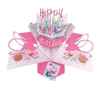 Happy Birthday Cake Pop-Up Greeting Card Original Second Nature 3D Pop Up Cards