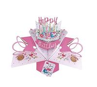 Happy Birthday Cake Pop-Up Greeting Card Original Second Nature 3D Pop Up Cards