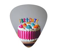 Happy Birthday Cake Print Guitar Pick,12 Pack,Includes Thin,Medium,Heavy Gauges,Suitable for guitar,ukulele