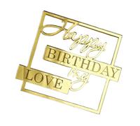 Happy Birthday Cake Topper - Acrylic Cake Topper Novelty Unique Insert - My Love Birthday Party Decoration Lover Acrylic